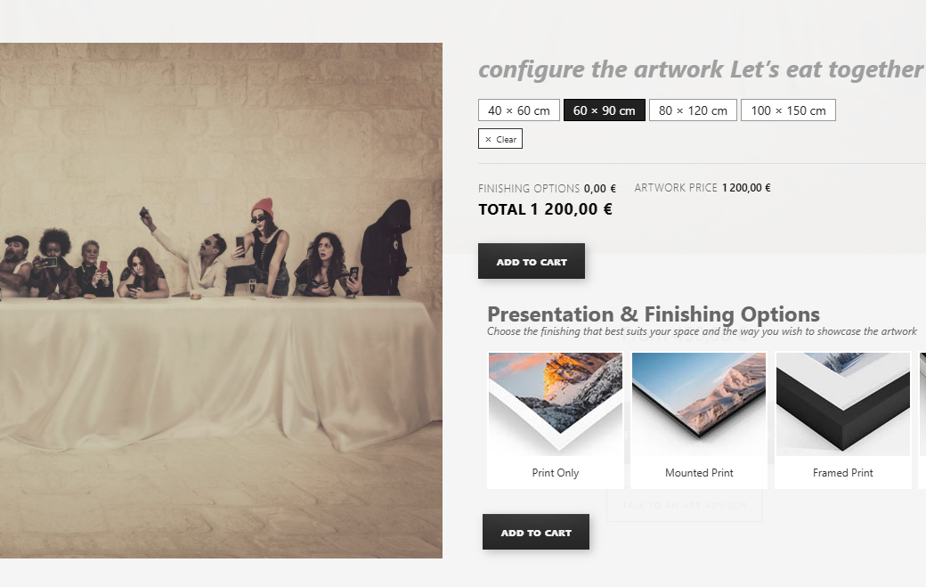 Galerie d'art — configurateur